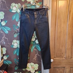 Citizens of Humanity Rocket Ankle High-Rise Skinny Jeans – Black Coated Size 29